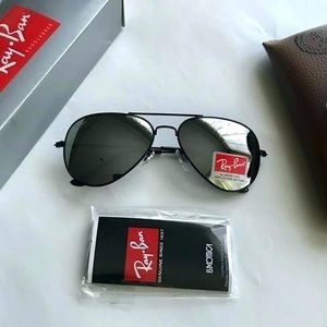 ray ban aviator black mirror